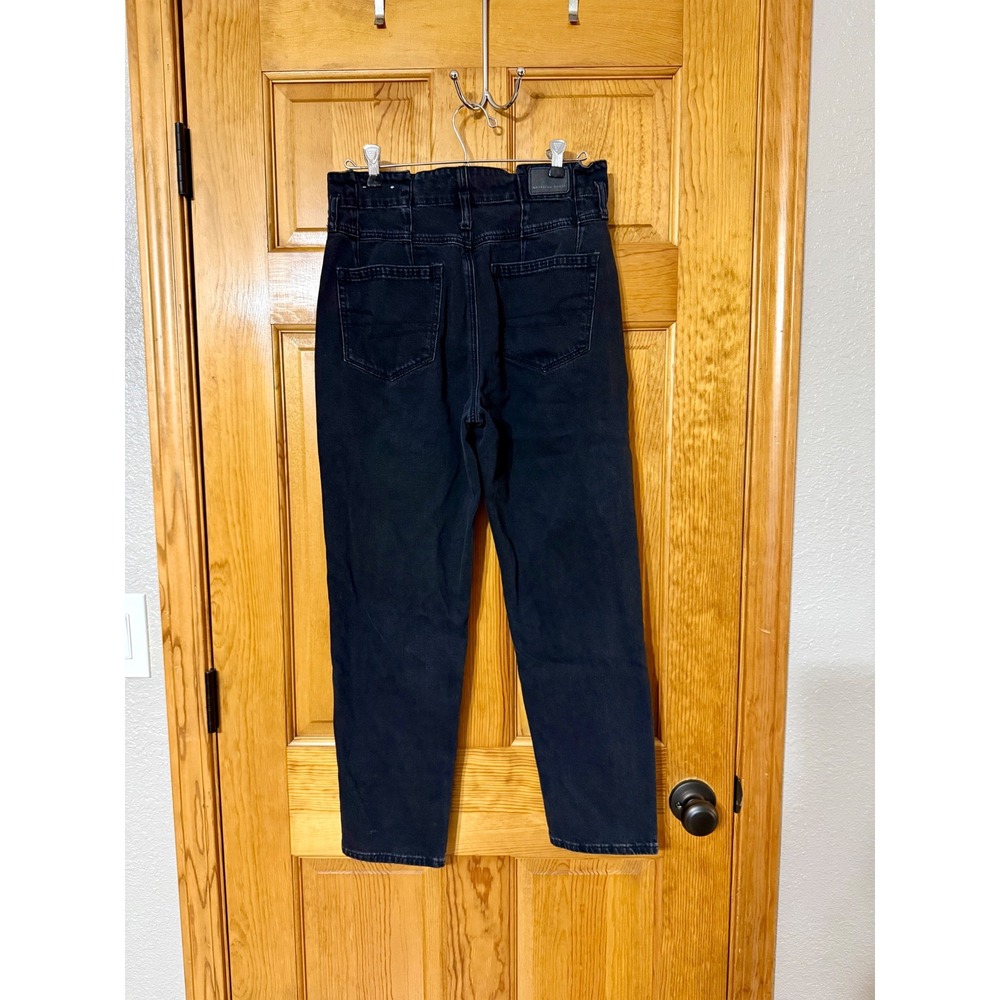 American Eagle Outfitters Mom Jeans Women's Size 4 Regular Black High Rise - Picture 4 of 8